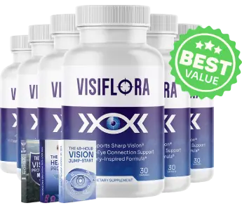VisiFlora 6-Bottle Pack - 180-Day Supply with 3 Free E-Books